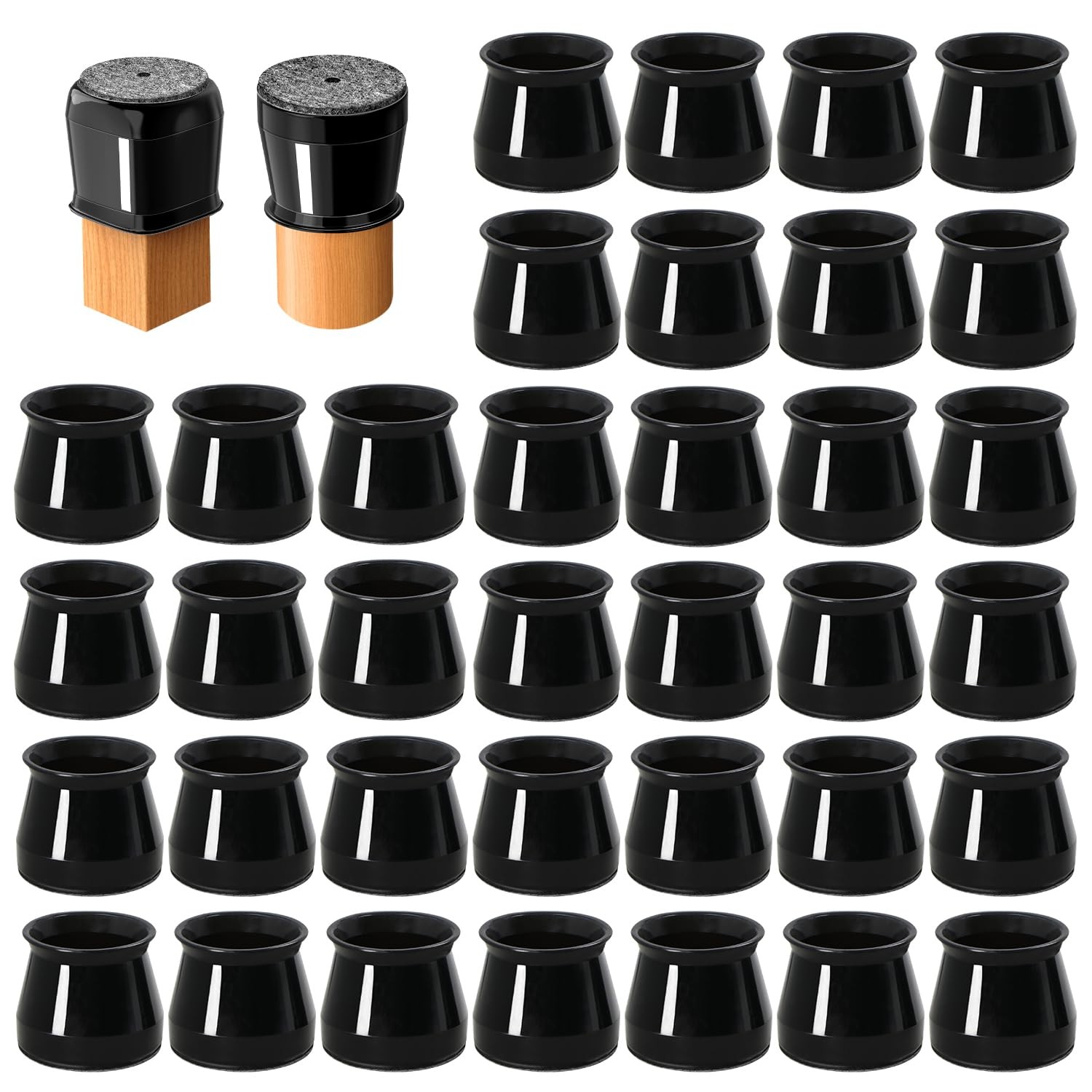 Furniture Foot Pad - 16-delige stoelpootvloerbeschermers voor hardhouten vloeren, siliconen