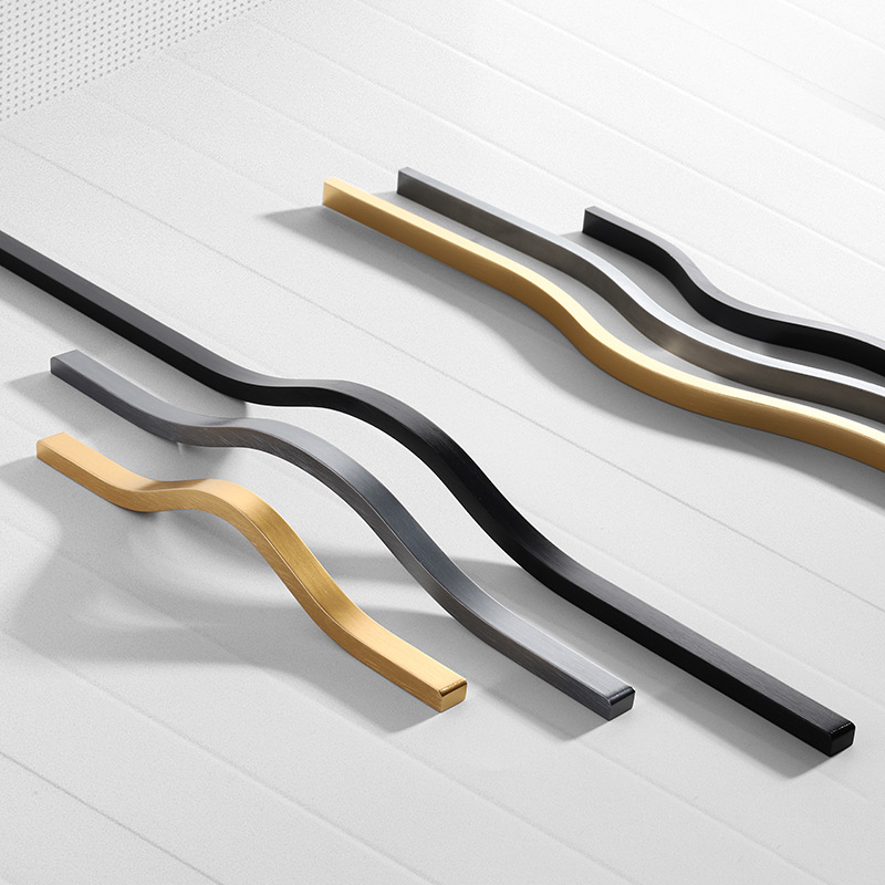 Furniture Hardware Gold - Gegalvaniseerde kasthandgrepen van geborsteld goud -