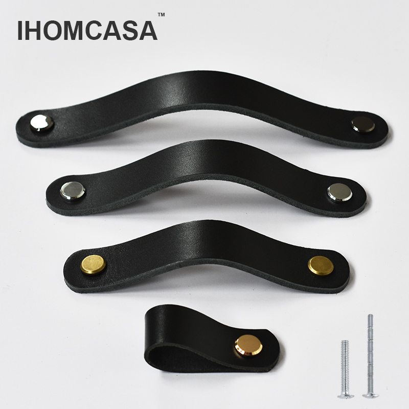 Furniture Hardware Restoration - IHOMCASA Zwart Lederen Knoppen Kast Schoenenkast