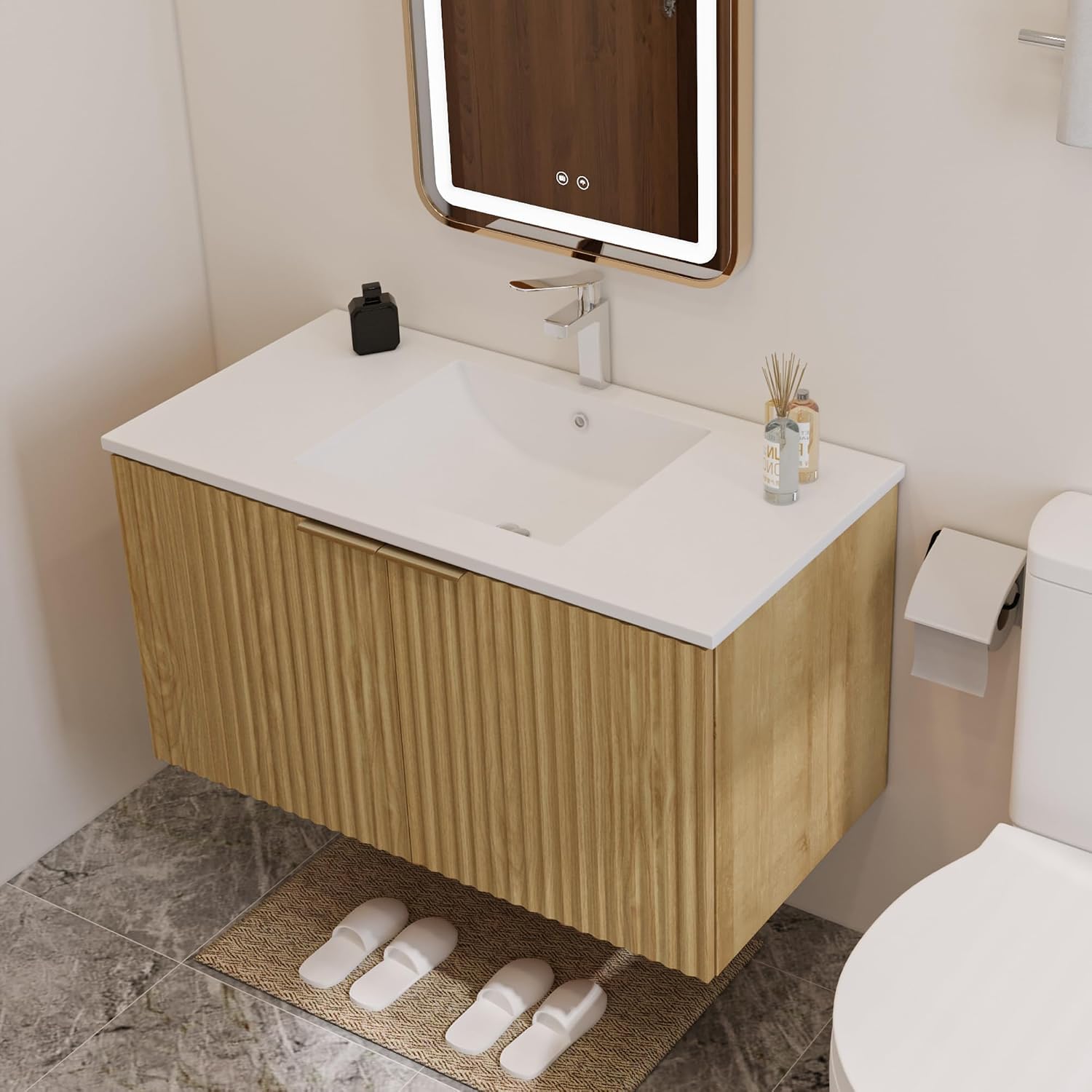Moderne zwevende badkamermeube - Furniture Hardware Fittings recensie en prijs